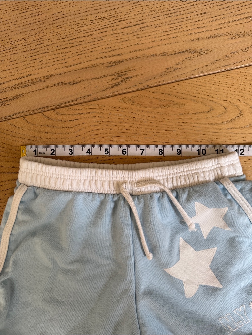 Zara Girls Light Blue Athletic Shorts with White Trim - Picture 5 of 5